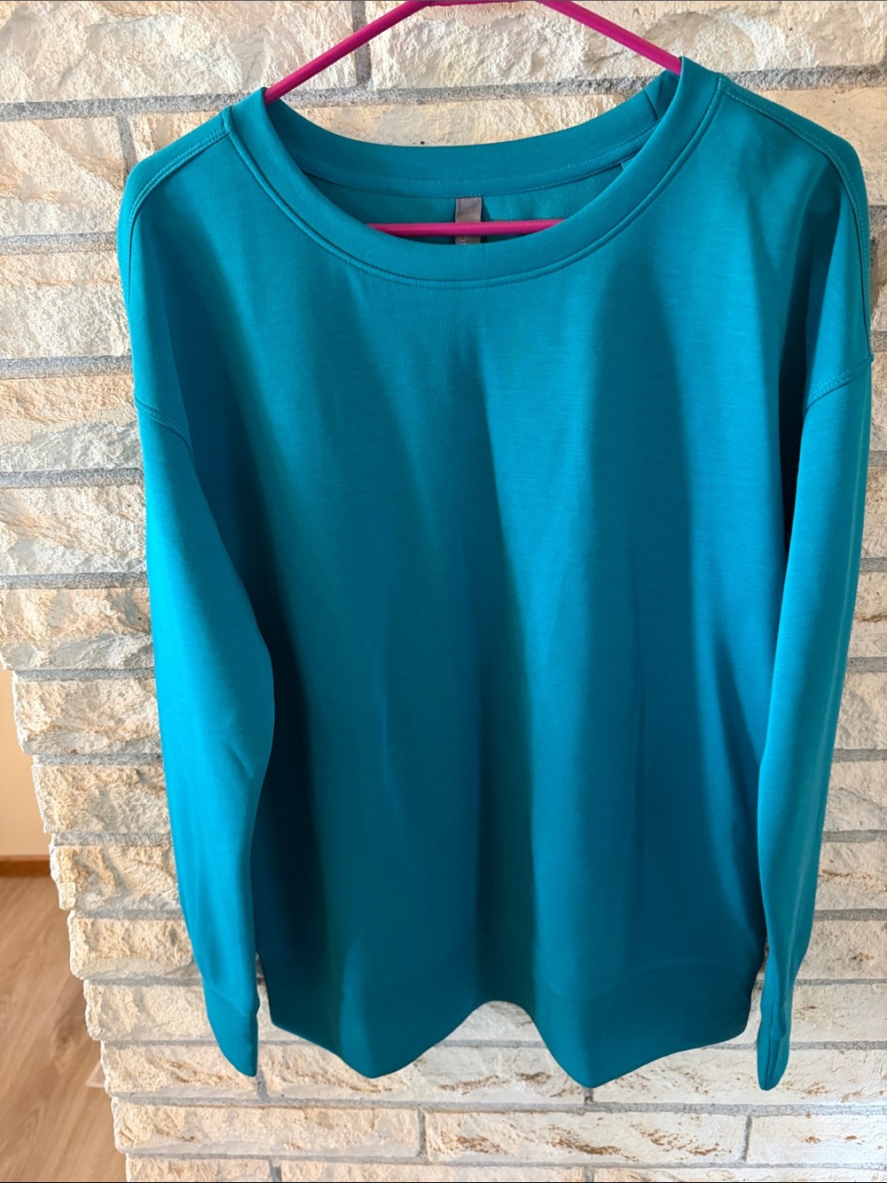 Mondetta Teal Crewneck Long-Sleeve Sweatshirt Sz Medium